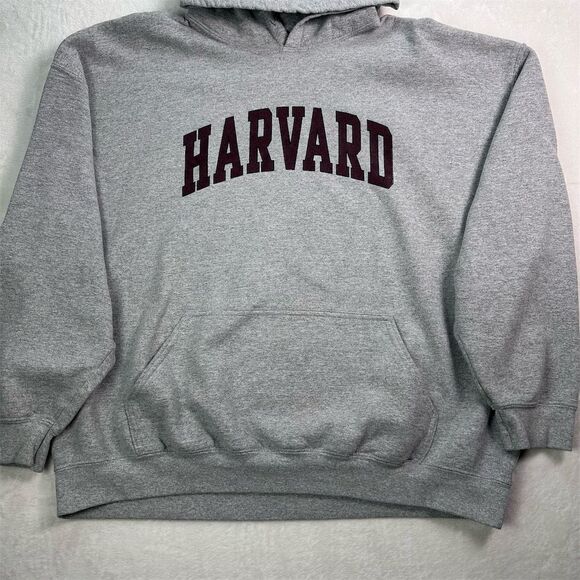 Vintage Harvard University Gray Pullover Hoodie Unisex Plus Size 2X - Picture 8 of 10